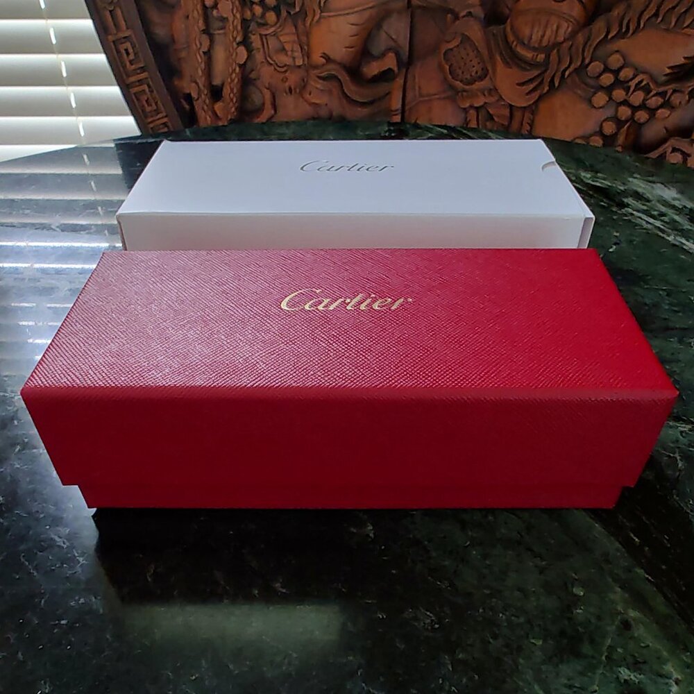 NEW Cartier Logo Eyeglasses Sunglasses Box 2 Piece Storage Set - Picture 5 of 6
